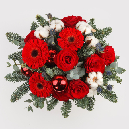 Букет в коробке Любовь на новый год