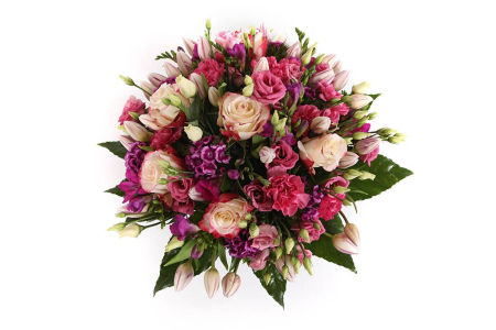 Букет Лакомка (фрезии, розы, тюльпаны)