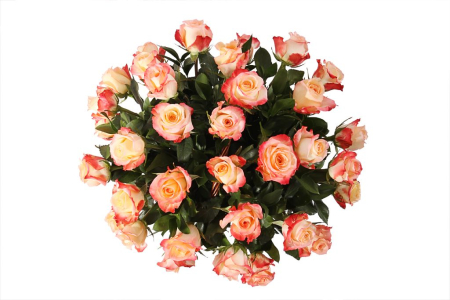 Букет 35 роз Кабаре в корзине