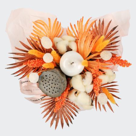 Цветы в коробке Рыжая осень