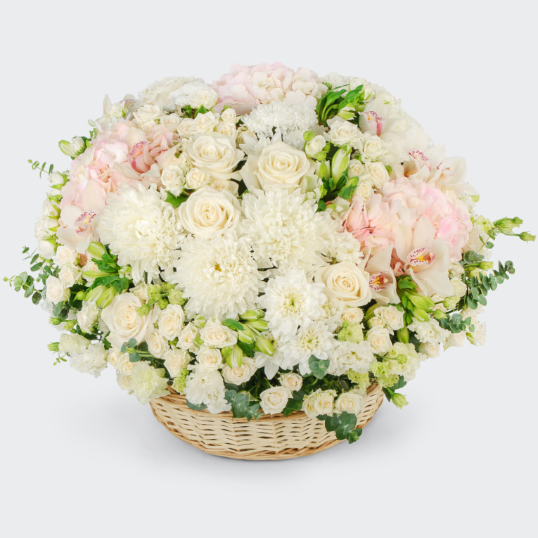 Букет в корзине Зимний румянец