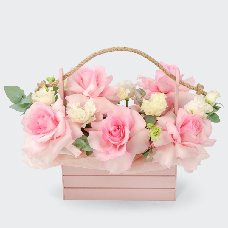 Композиция в кашпо Нежные грёзы