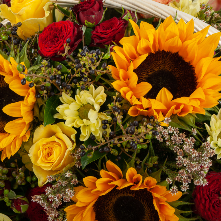 Букет в корзине Тепло души