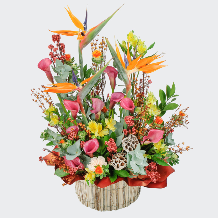 Букет в корзине На крыльях любви