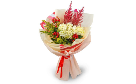 Букет с гортензией Счастье по рецепту