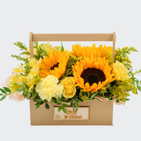 Букет в ящике Роскошь лета