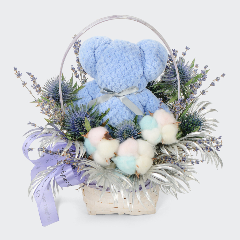 Композиция в корзине Вечерние объятия