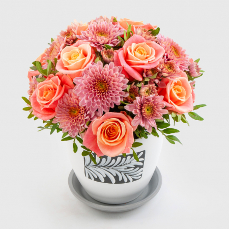 Букет в кашпо Дорога к солнцу