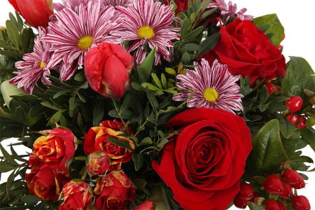 Букет Мадрид в шляпной коробке