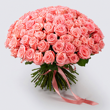 Букет Розовая королева (101 роза)