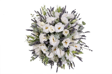 Букет Белая волна в кашпо