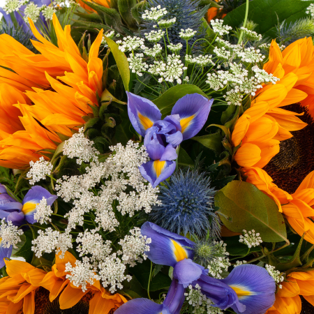 Букет в коробке Горячий сезон