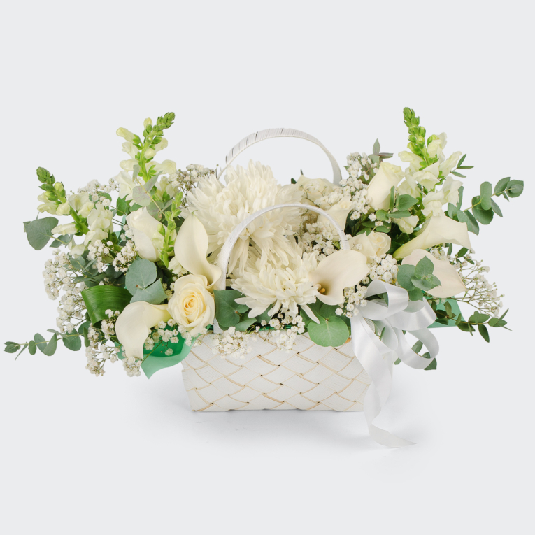 Букет в кашпо Тонкие линии