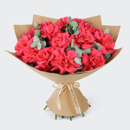 Букет из 15 малиновых роз Вечерняя серенада