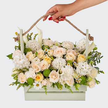 Букет в ящике Французский сад