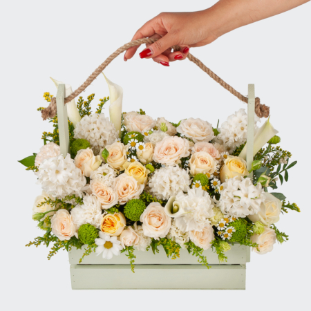 Букет в ящике Французский сад