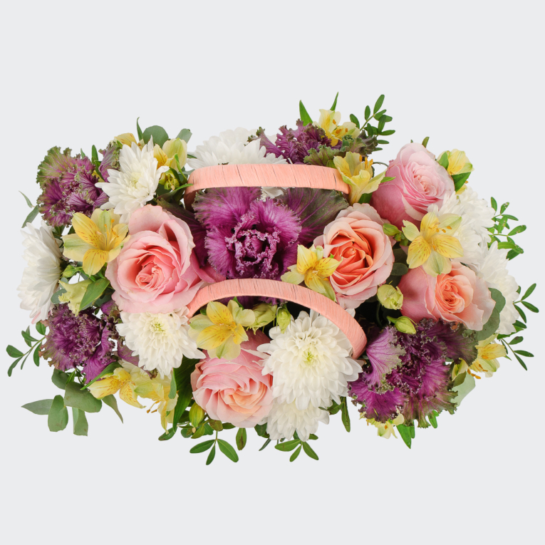 Букет в кашпо Нежные комплименты