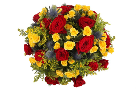 Букет Летнее торжество в кашпо