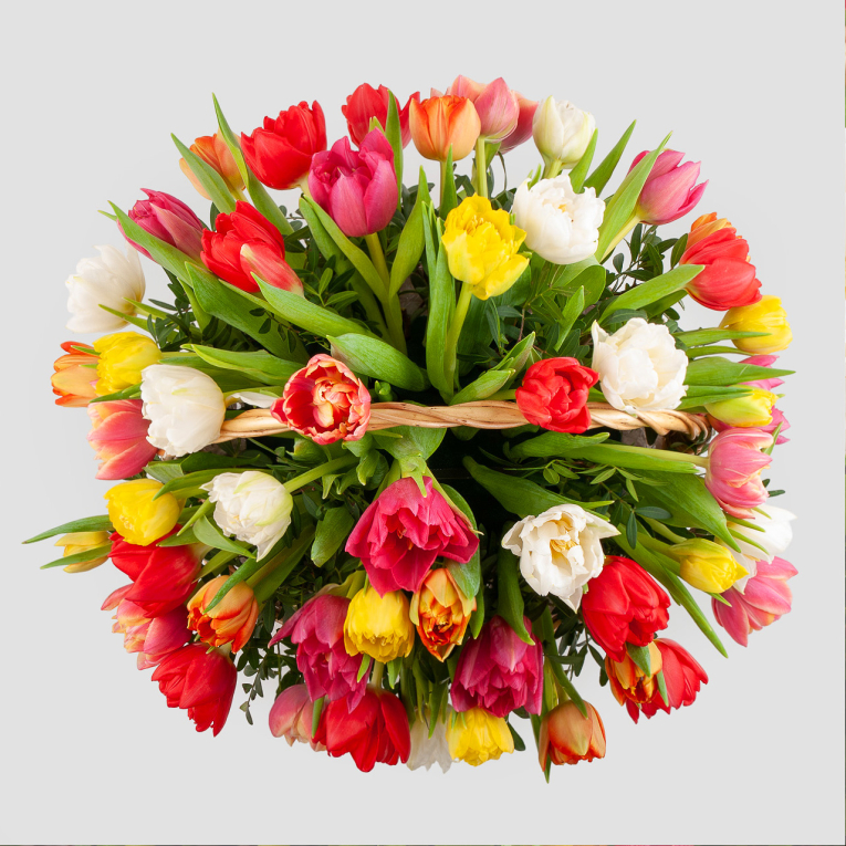 Букет в корзине Перо жар-птицы