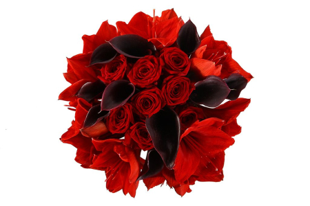 Букет с гиппеаструмами Цветочек аленький