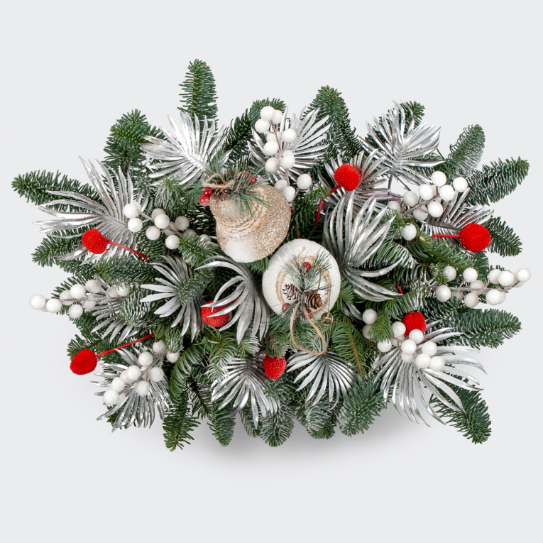 Композиция в кашпо Снежный звон