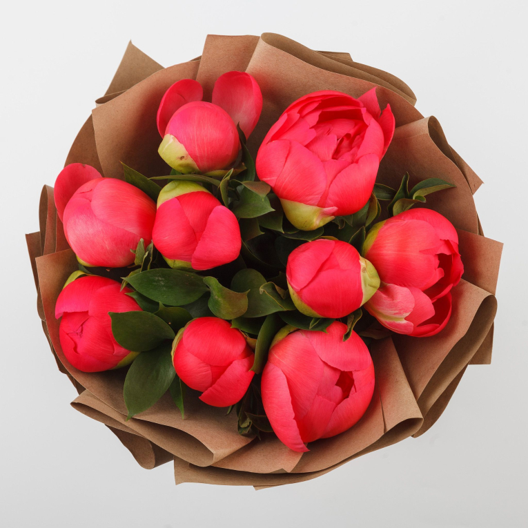 Букет из 9 пионов Шанхай