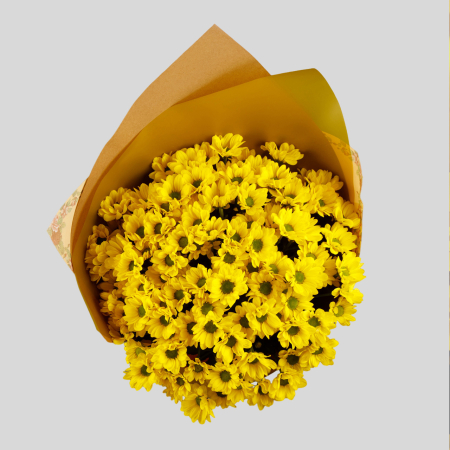 Букет желтых хризантем Солнечный вояж