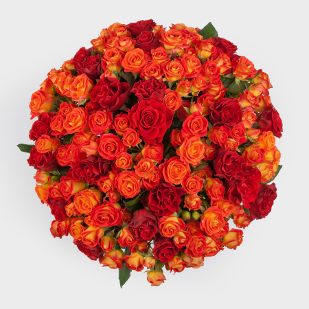 Букет из 51 розы Королева огней