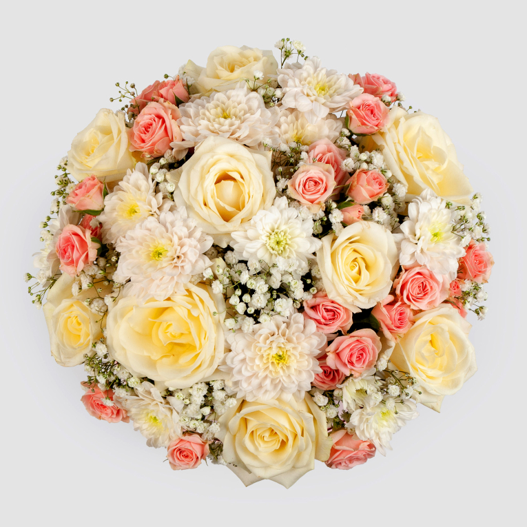 Букет в коробке Цветы и звезды