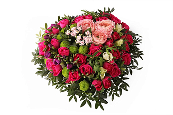 Композиция-сердце Цветущая юность