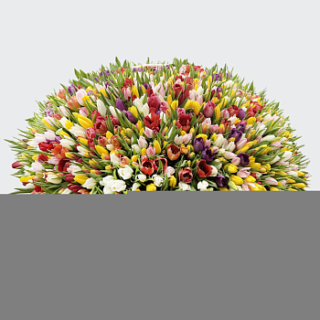Букет 2001 тюльпан в корзине