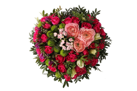 Композиция-сердце Цветущая юность