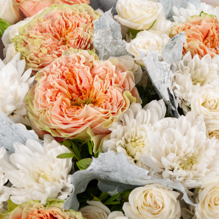 Букет роз Снежные объятия