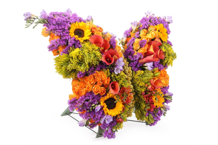 Бабочка из цветов