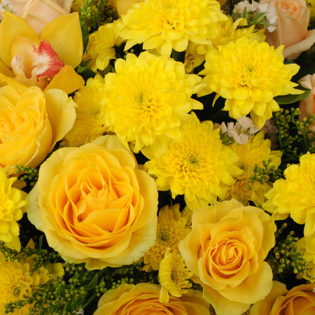 Букет в корзине Золотая волна