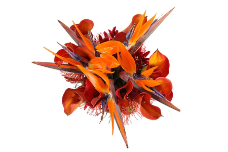 Букет с каллами Пламя далекой звезды