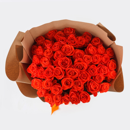 Букет 51 роза Все начинается с любви