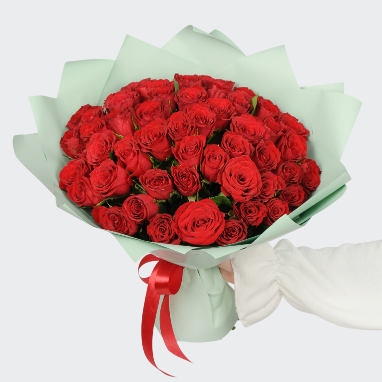 Букет из 51 розы Валентинка