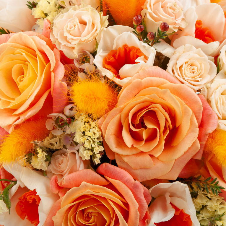 Букет в коробке Персиковый сад