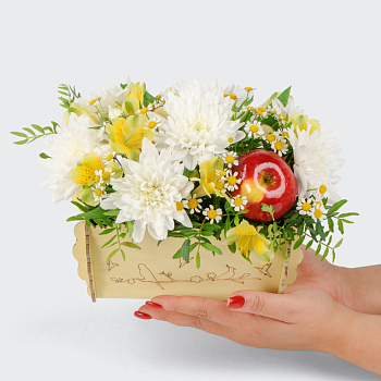 Букет в кашпо Яркое утро