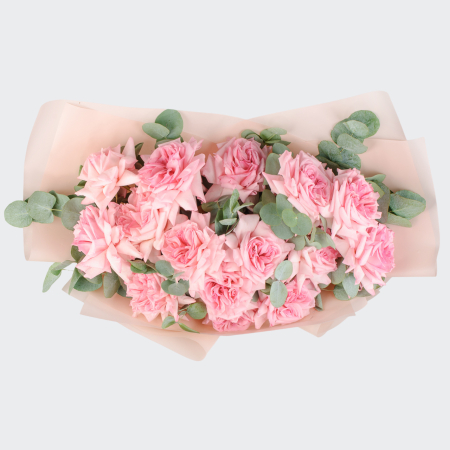 Букет из 15 роз Розовая пена