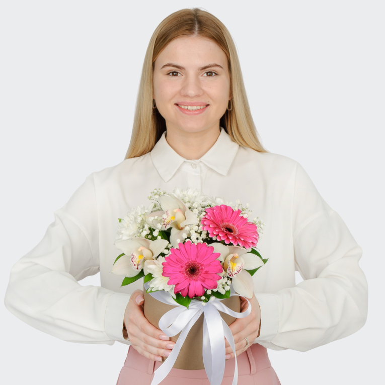 Букет в коробке Нежность в ладонях