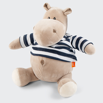 Мягкая игрушка «Бегемот в тельняшке» (20 см)