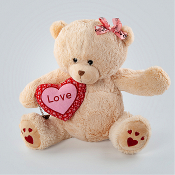 Мягкая игрушка «Мишка Лина с сердцем»