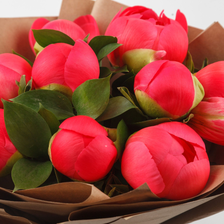 Букет из 9 пионов Шанхай