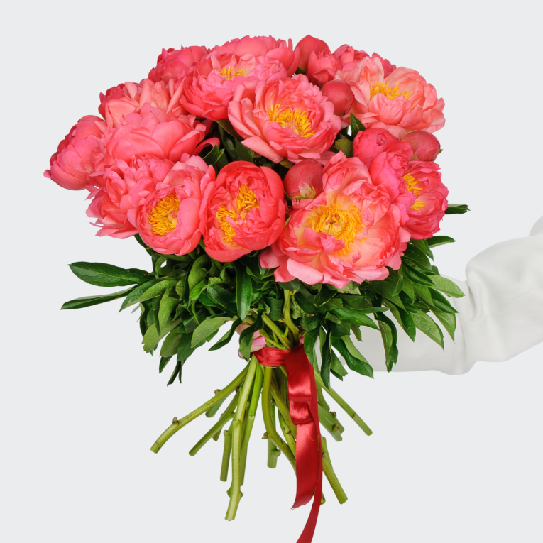 Букет 21 пион В порыве чувств