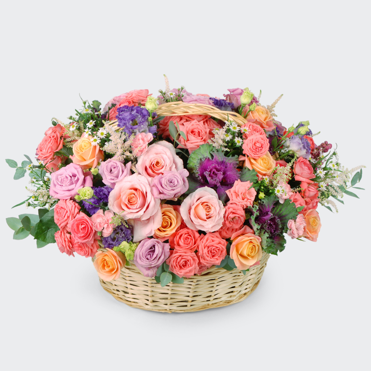 Букет в корзине Предрассветный час