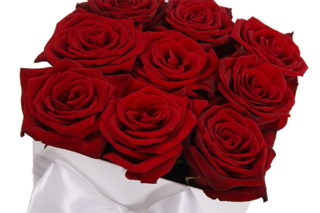 Букет Сердце облаков в шляпной коробке