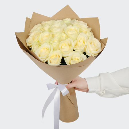 Букет 19 роз Аваланш (40 см)