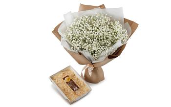 Букет Миллион звезд + торт «Наполеон» (570 г)